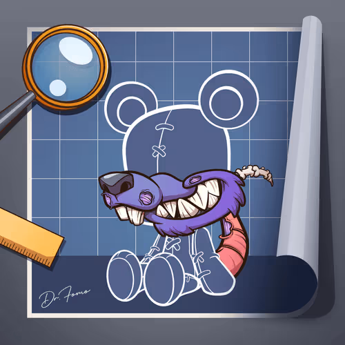 Purple Zombie Rat