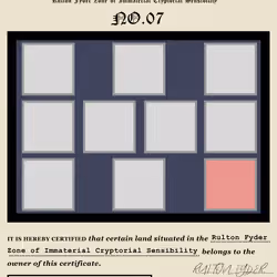 Rulton Fyder Zone of Immaterial Cryptorial Sensibility No.7