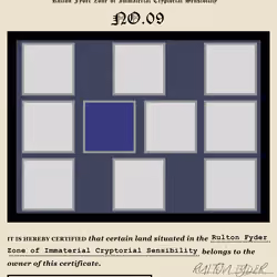 Rulton Fyder Zone of Immaterial Cryptorial Sensibility No.9