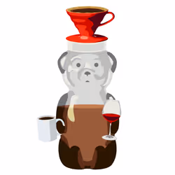Pour Over Coffee Wine Bear