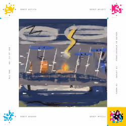 All One No. 21: The storm breaks open above the quiet table