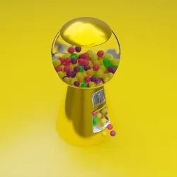 Yellow Gumball Machine #1/20