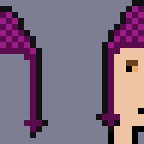 Violet Tassle Hat