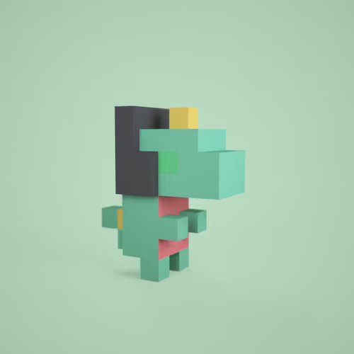 3D tiny dino #0895