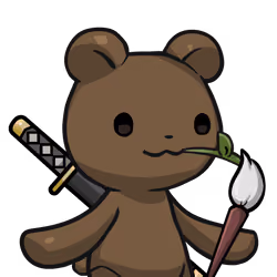 Leelee-Brown bear(leaf) #13060