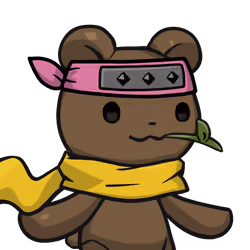 Leelee-Brown bear(leaf) #14129