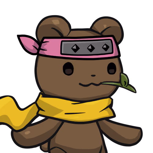 Leelee-Brown bear(leaf) #14129