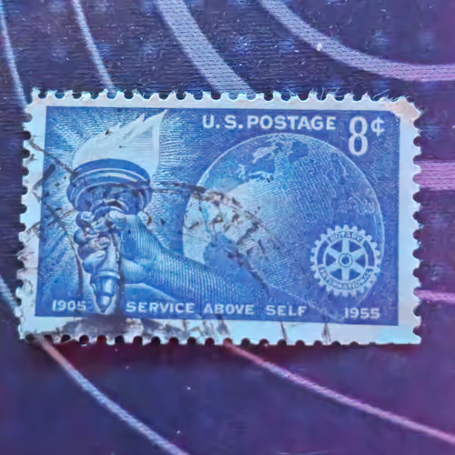 8 cent  1955 service above self
