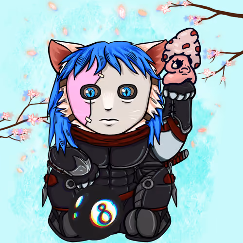 Lucky Maneki #792 - "Ronin Neko"