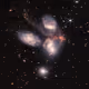 Stephans Quintet NIRCam and MIRI Composite Image