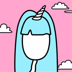 Unicorn cyan girl