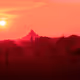 Sunset on the red planet