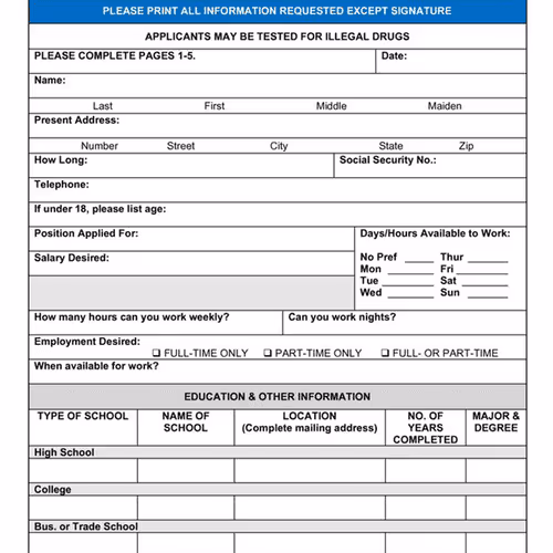 Job Application