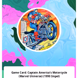 Game Card: Captain America's Motorcycle (Marvel Universe) (1990 Impel) Col:MU-EN-0031
