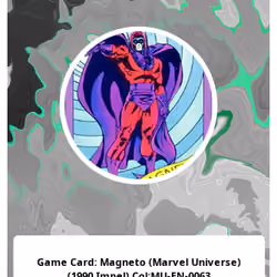 Game Card: Magneto (Marvel Universe) (1990 Impel) Col:MU-EN-0063