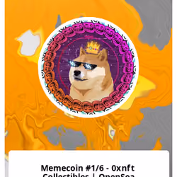 Memecoin #1/6 - 0xnft ⫹⫺ Collectibles | OpenSea