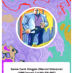Game Card: Kingpin (Marvel Universe) (1990 Impel) Col:MU-EN-0052