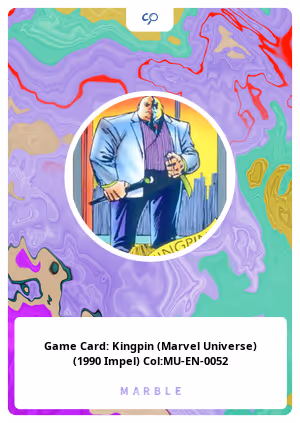 Game Card: Kingpin (Marvel Universe) (1990 Impel) Col:MU-EN-0052
