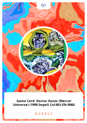 Game Card: Doctor Doom (Marvel Universe) (1990 Impel) Col:MU-EN-0060