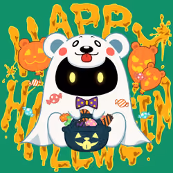 Ghost Kuma Pumpkin Balloon #399