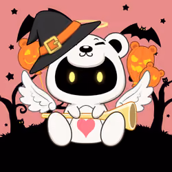 Angel Kuma Pumpkin Balloon Witch Hat #304