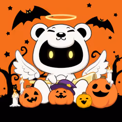 Angel Kuma Pumpkin Candle Pumpkin #467