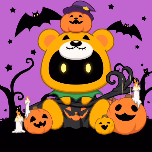 Pumpkin Kuma Pumpkin Candle #413