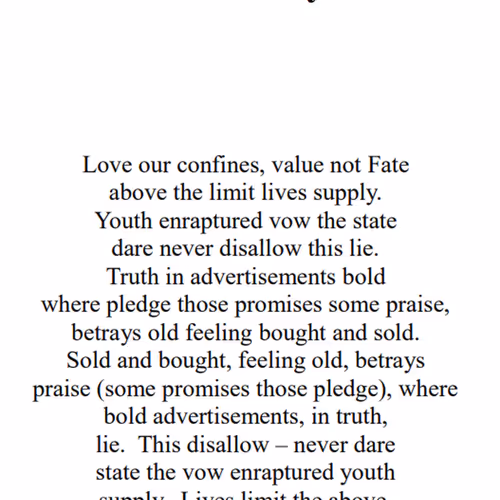 Palindrome Poems