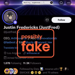 JustFred PossiblyFake