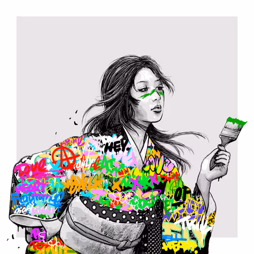 Graffiti Kimono #51