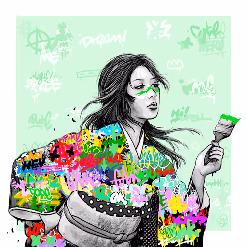 Graffiti Kimono #75