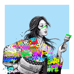 Graffiti Kimono #63