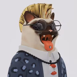 Bad Face Plastic Cats #1544