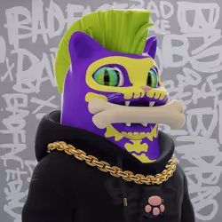Bad Face Plastic Cats #1648