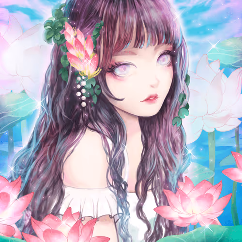 Pink lotus flower