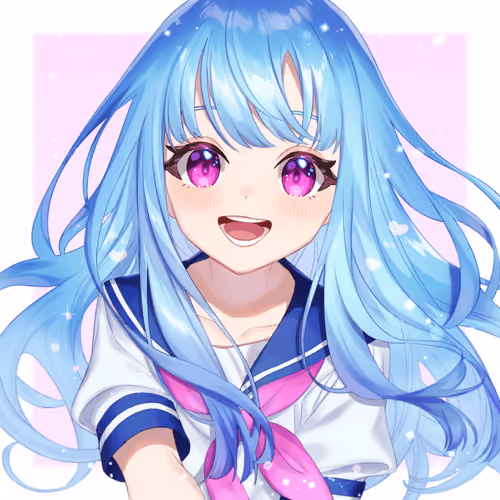 Shining in light blue