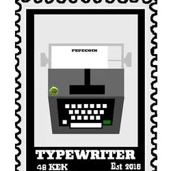 "PEPECOIN STAMP 27 - TIPEWRITER" by COAL_HOLDINGS