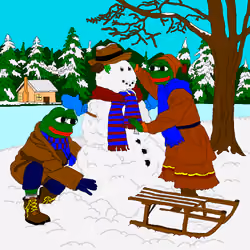 "playing in the snow" by Maaez