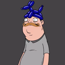 Balloon Hat Mustache Richard