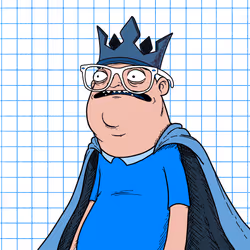 Blue Crown Glasses Richard