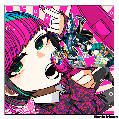 Sticker Megaphone Girl