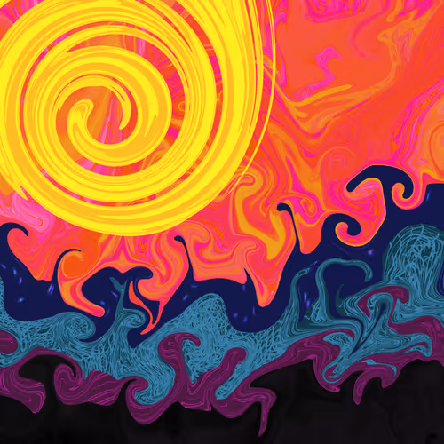 across the black oceans of god knows what