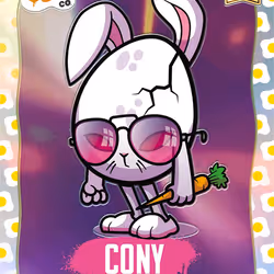 Cony - [1/49] - 2025 Panini NFT Prizm Bad Eggs - Base Prizms Fried Egg