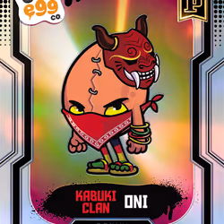 Oni - [39/269] - 2025 Panini NFT Prizm Bad Eggs - Introducing the Clans - Base Prizms Silver