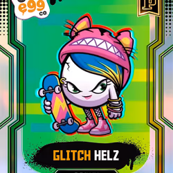 Helz - [9/25] - 2025 Panini NFT Prizm Bad Eggs - Introducing the Clans - Glitch