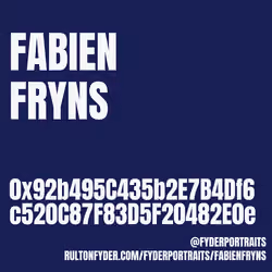 Fyder Portraits #5 (Fabien Fryns)