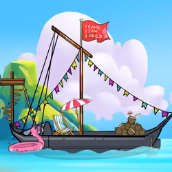 Flamingo on holiday