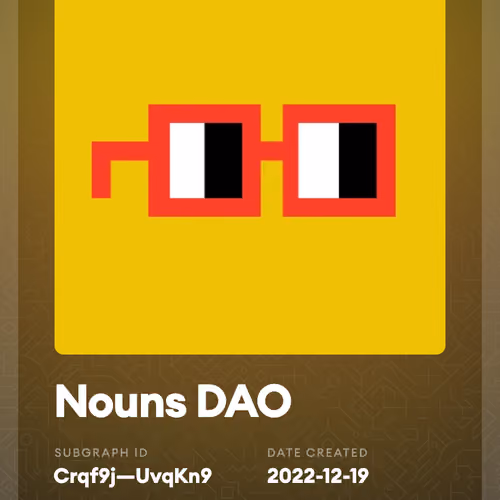 Nouns DAO Subgraph