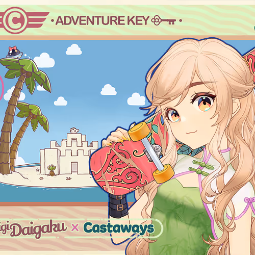 DigiDaigaku Genesis Adventure Key Castaways #147 - Zelda