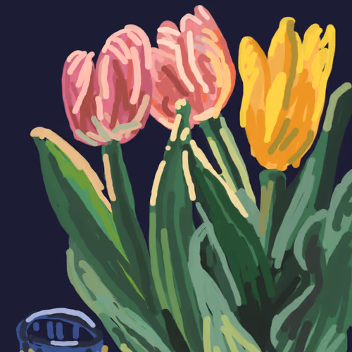 Tulips on the table